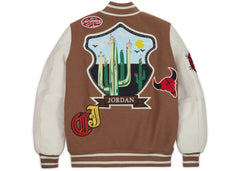 Travis Scott x Jordan Varsity Jacket Antique Brown