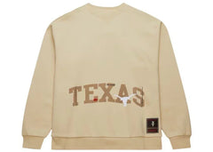 Travis Scott x Mitchell & Ness Texas Longhorns Pullover Sweatshirt Tan