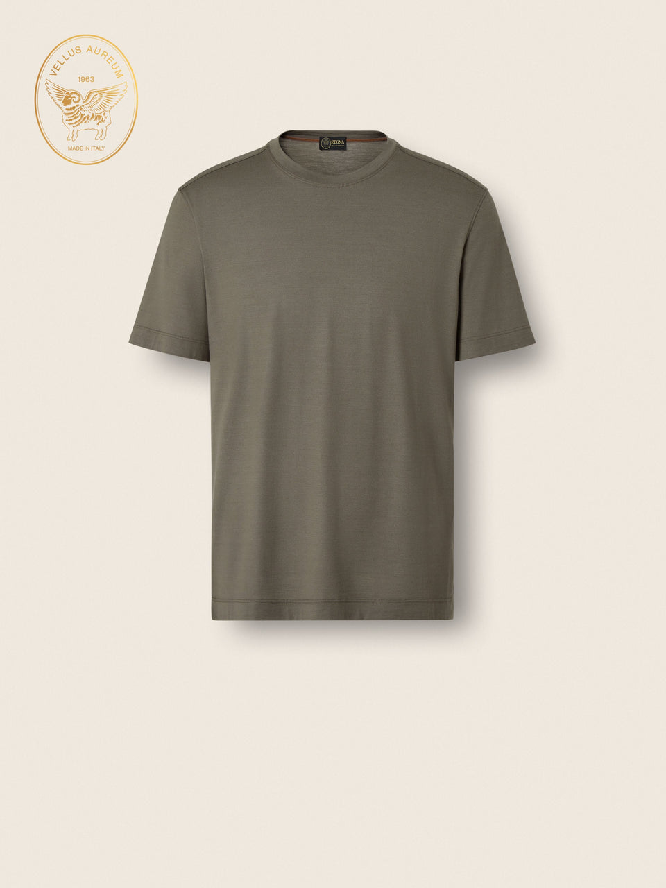 Zegna Dark Taupe Vellus Aureum T-Shirt