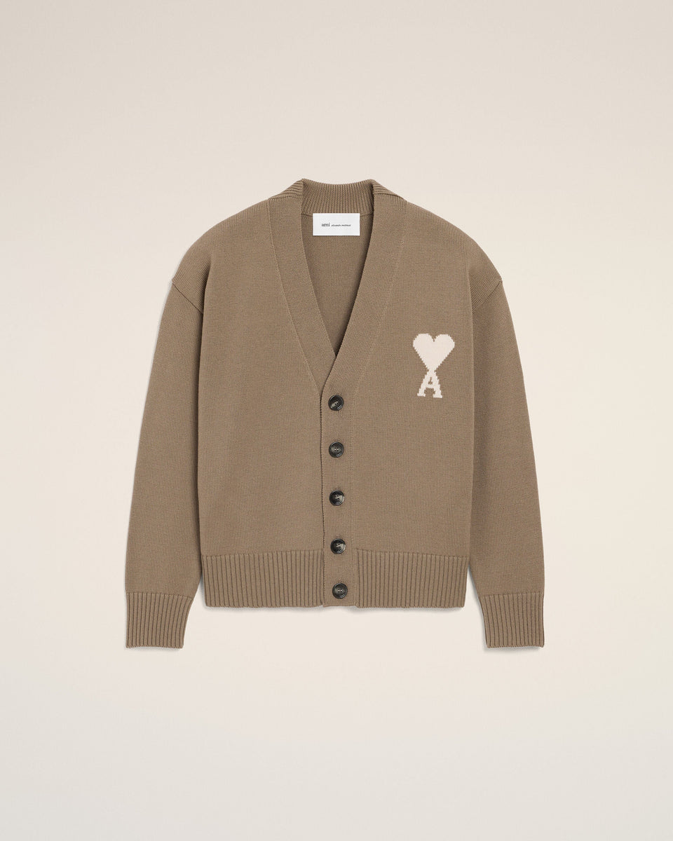 Beige Wool Ami De Coeur Cardigan