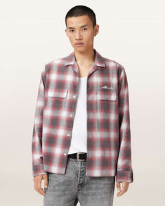 AllSaints Shams Long Sleeve Shirt Claret Red