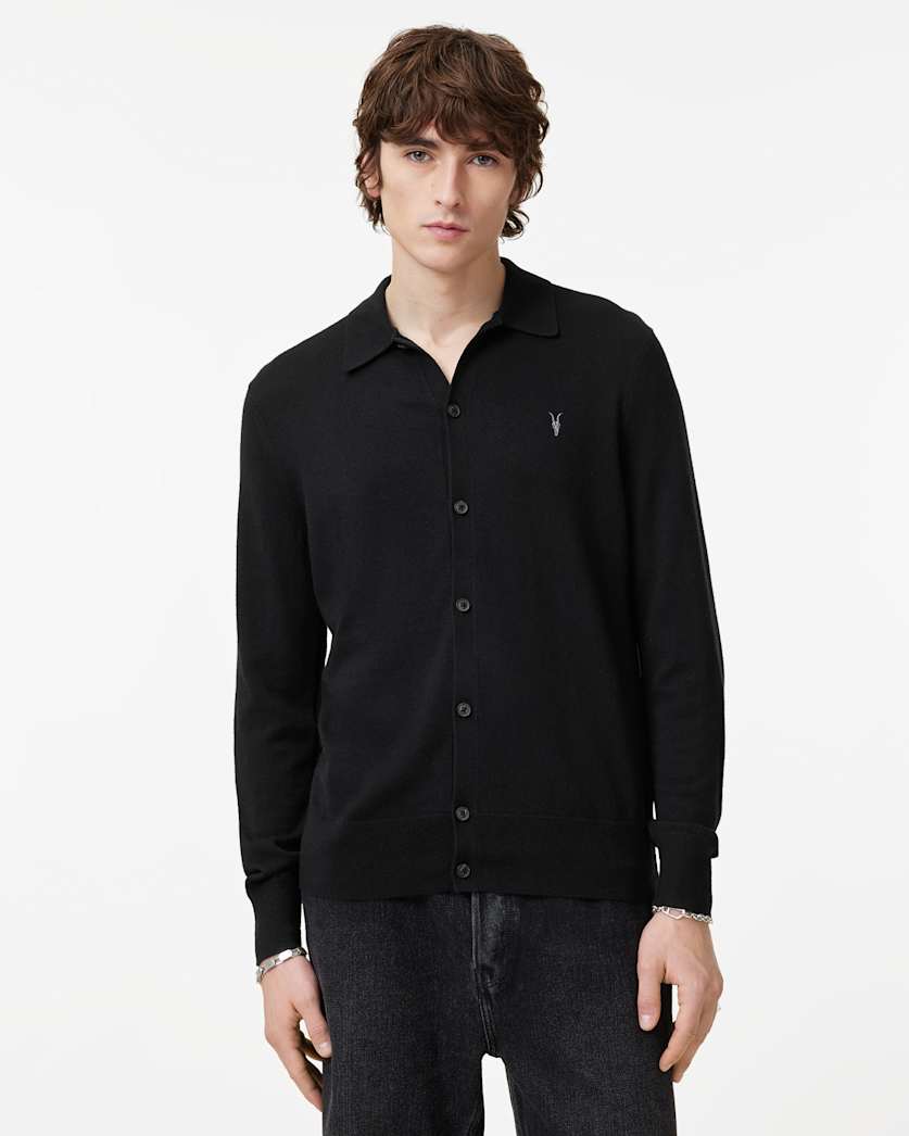 Allsaints Kilburn Ramskull Cardigan Black