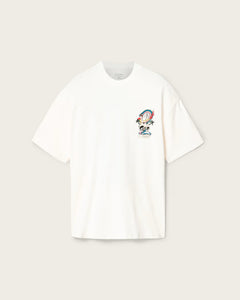 ALL SAINTS Snakepit Oversized Short Sleeve Graphic Chalk White T-Shirt