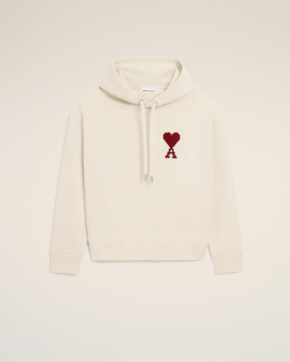 White Cotton Ami De Coeur Hoodie
