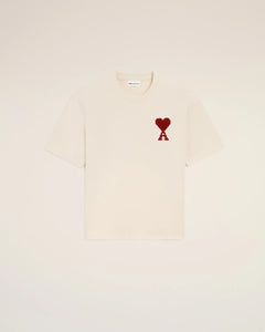 White Cotton Ami De Coeur T-Shirt T-Shirt Ami de Coeur in a heavy cotton jersey
