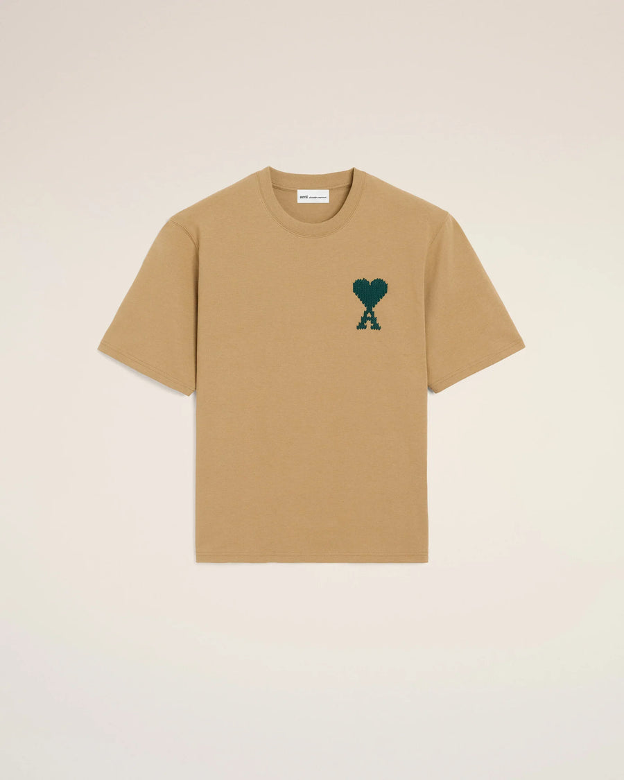 Beige Cotton Ami De Coeur T-Shirt T-Shirt Ami de Coeur in a heavy cotton jersey