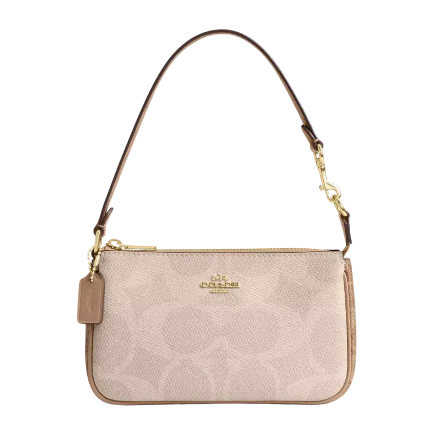 Coach Nolita 19 In Blocked Signature Canvas Tan