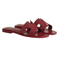 Hermes Oran sandal Rouge H