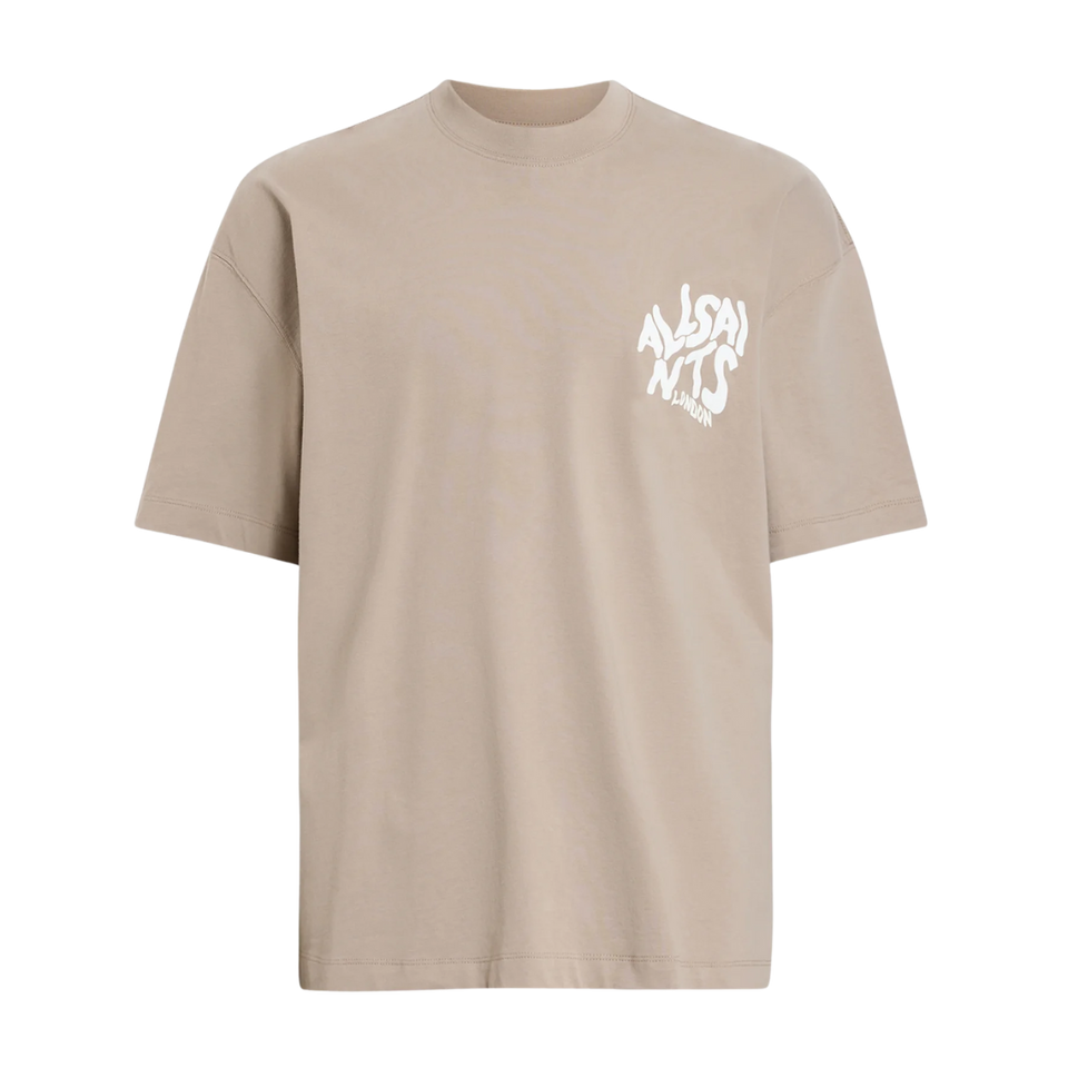 ORLANDO CREW Print T-Shirt Beige