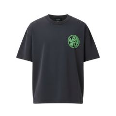 ALL SAINTS Distortion Brand Print Regular Fit Crew-Neck T-Shirt (washed-black)