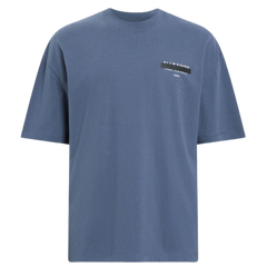All Saints Blue Redact Shorts Sleeve T-Shirt