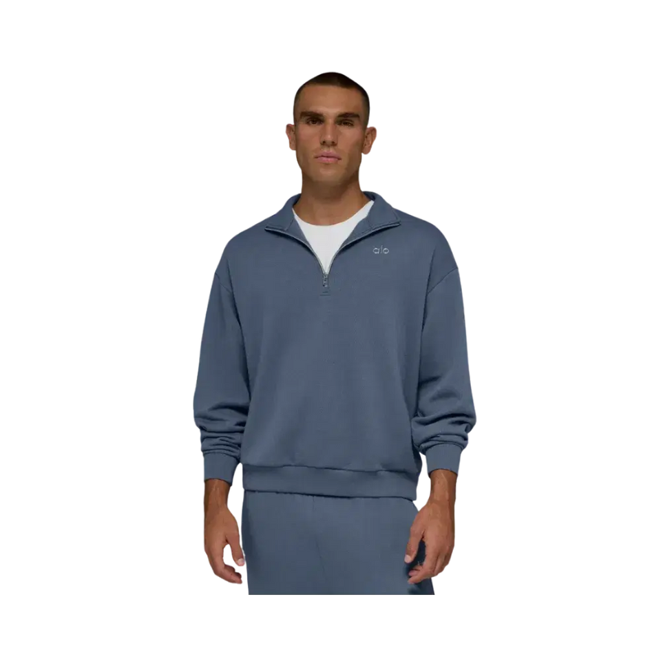 Alo Accolade 1/4 Zip Pullover Bluestone