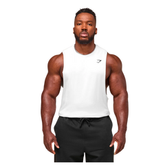 Gymshark Critical Drop Arm Tank White