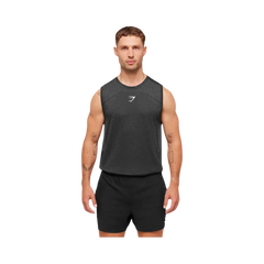 Gymshark Lightweight Seamless Tank Black/Silhouette Grey