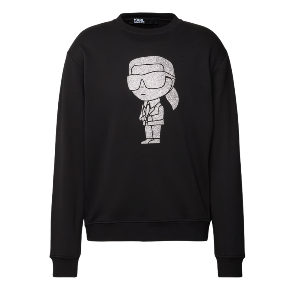 Karl Lagerfeld Sweatshirt mit Motiv-Print in black