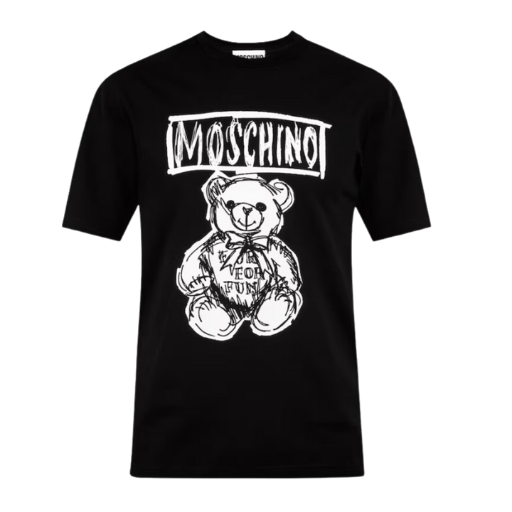 Men Black Teddy Printed T-Shirt