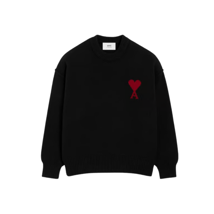 Ami Paris Black Wool Sweater