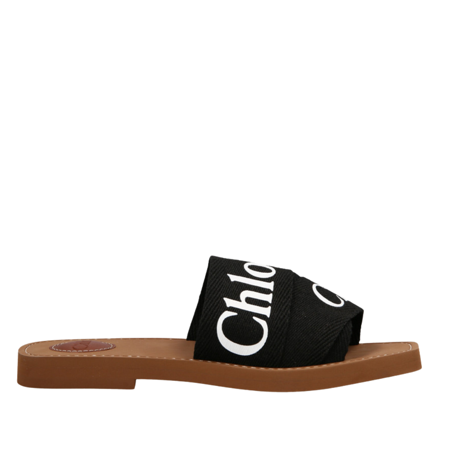 Chloe Black Woody Sandals