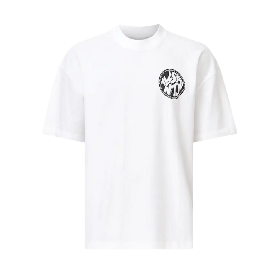 Allsaints distortion T-Shirt in ashen white