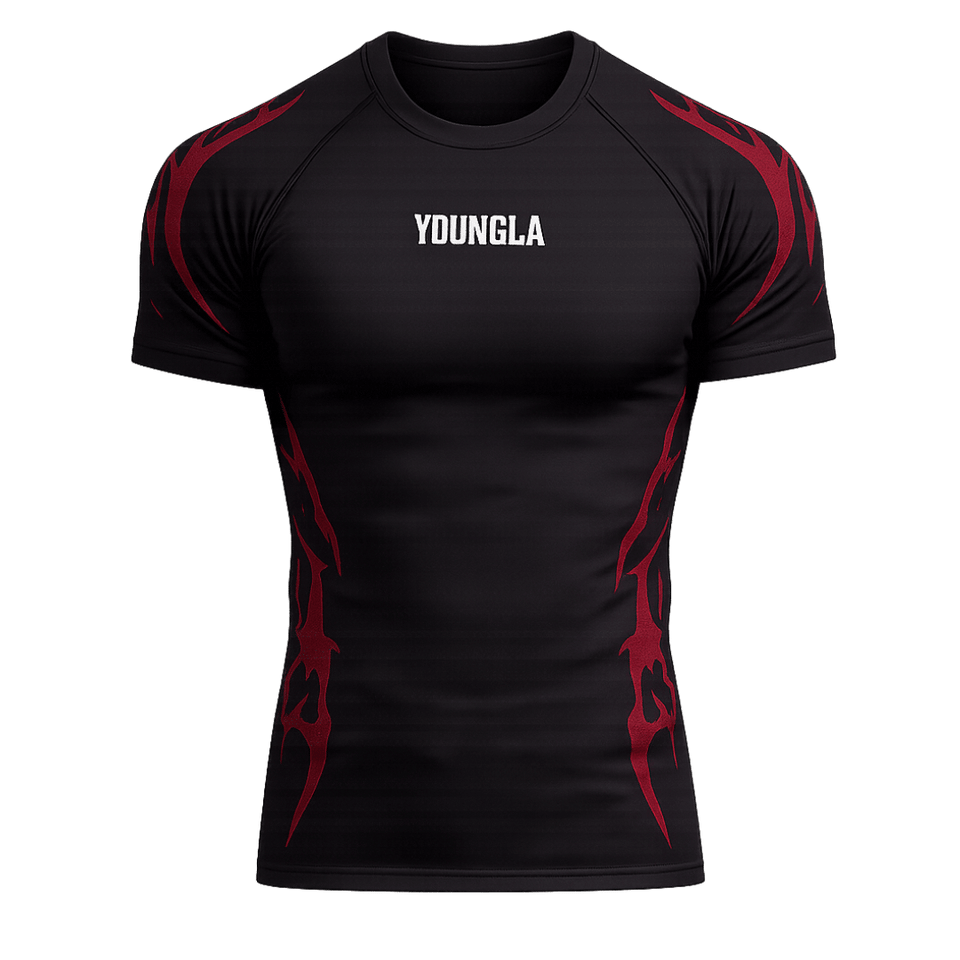 YoungLA Gothic Compression Tees Black/Blue