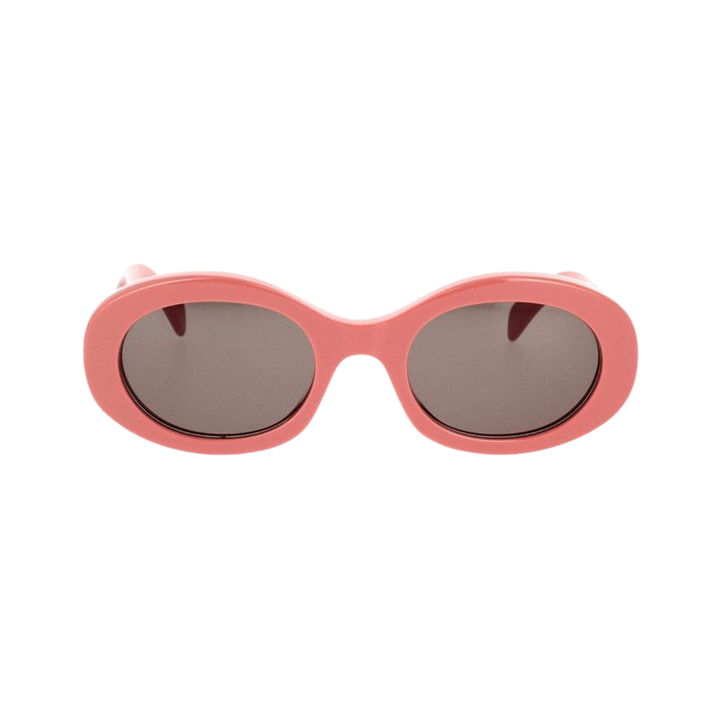 CELINE Oval Sunglasses Shiny Pink/Smoke