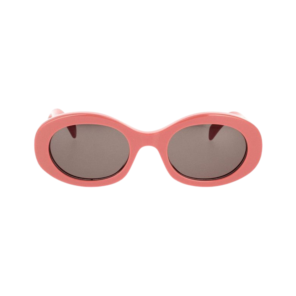 CELINE Oval Sunglasses Shiny Pink/Smoke