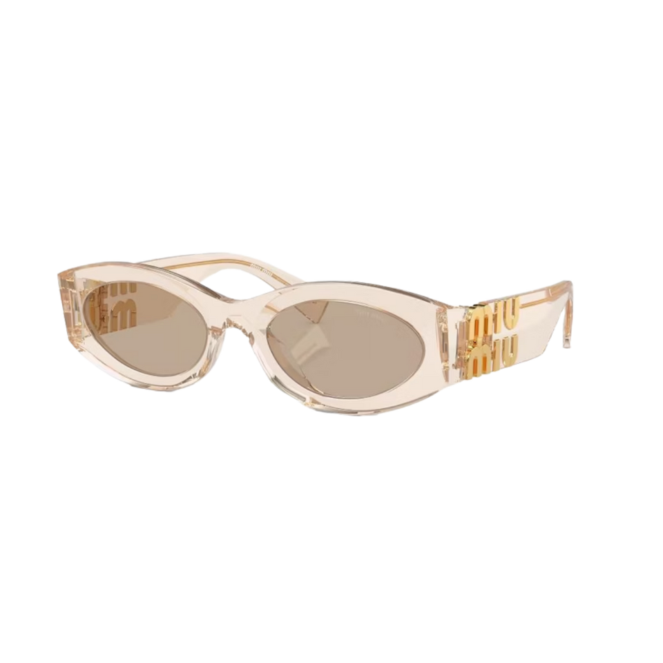 Miu Miu Glimpse Sunglasses Sand Transparent/Brown (0MU 11WS 11T40F54)
