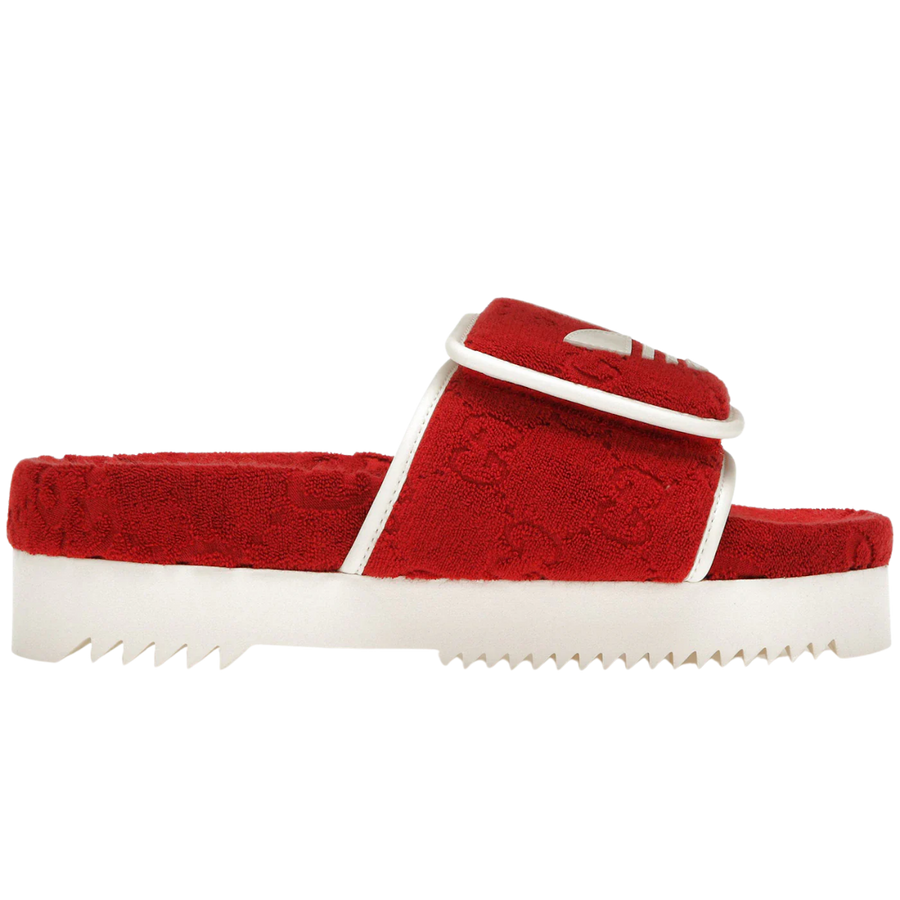 Adidas x Gucci Monogram Slide Red