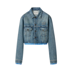 Miu Miu Denim Cropped Jacket Denim