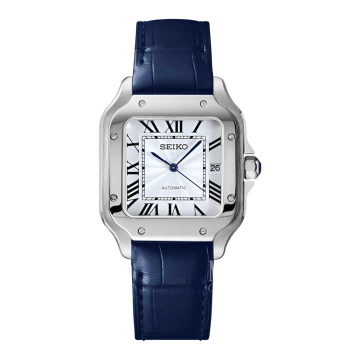 Seiko mod Santeiko White Blue Leather