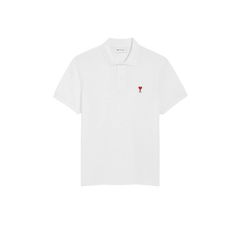 White Cotton Ami de Coeur Polo Shirt Ami de Coeur polo shirt in organic cotton pique