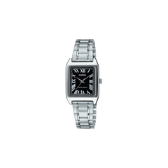 Casio LTP-V007D-1BUDF Black Dial SIlver Stainless Steel Watch