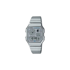 Casio Vintage A130WE-7ADF Quartz Silver Dial Digital Stainless Steel Watch