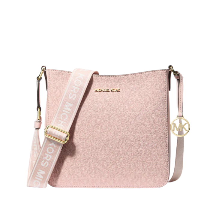 Michael Kors Jet Set Small Signature Logo Crossbody Bag Powder Blush