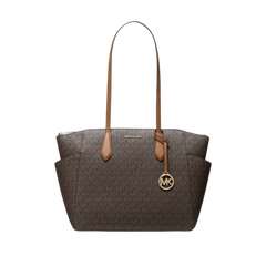Michael Kors Marilyn Medium Signature Logo Tote Bag Brown
