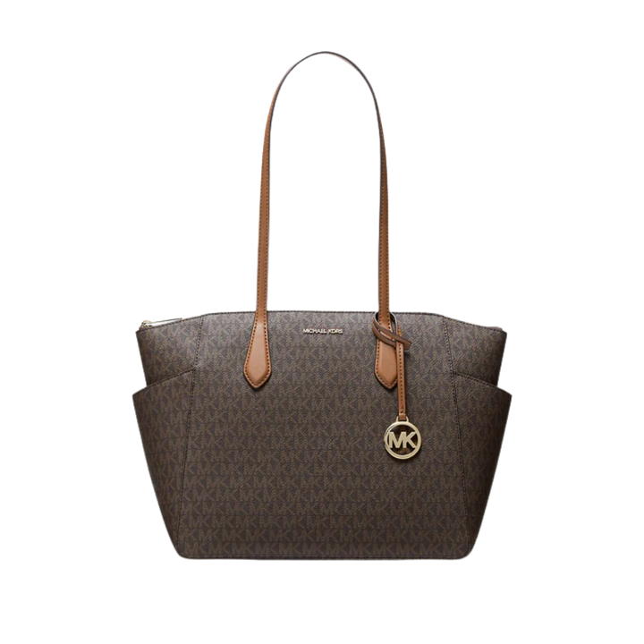 Michael Kors Marilyn Medium Signature Logo Tote Bag Brown