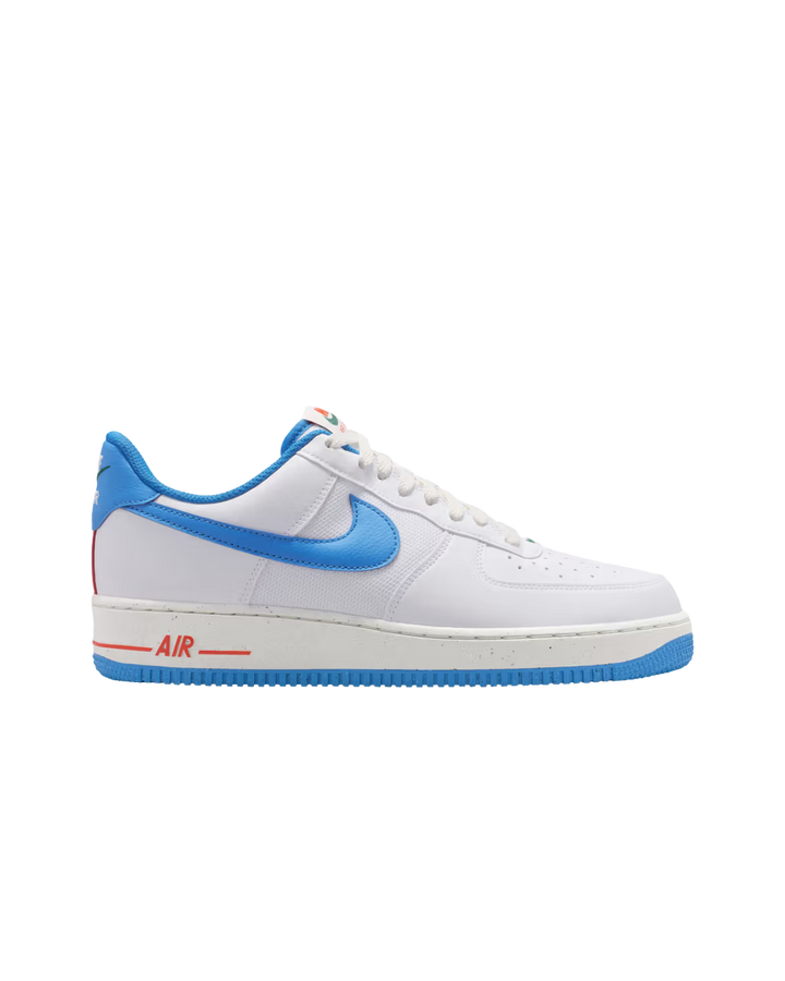 Nike AIR FORCE 1 '07 NN White Italy Blue Sail Team Orange
