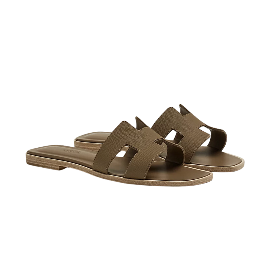 Hermes Oran sandal étoupe
