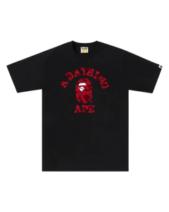 Bape - Color Camo College T-Shirt Black / Red (SS23)