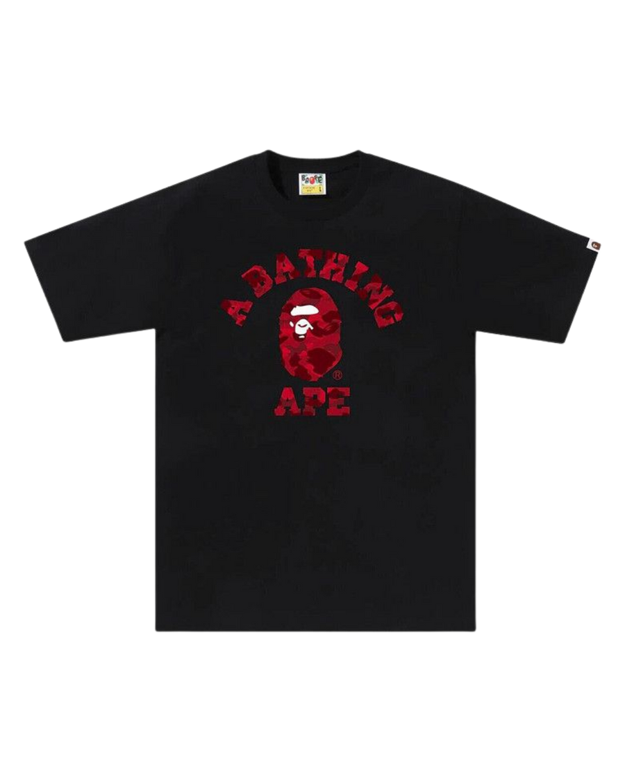 Bape - Color Camo College T-Shirt Black / Red (SS23)