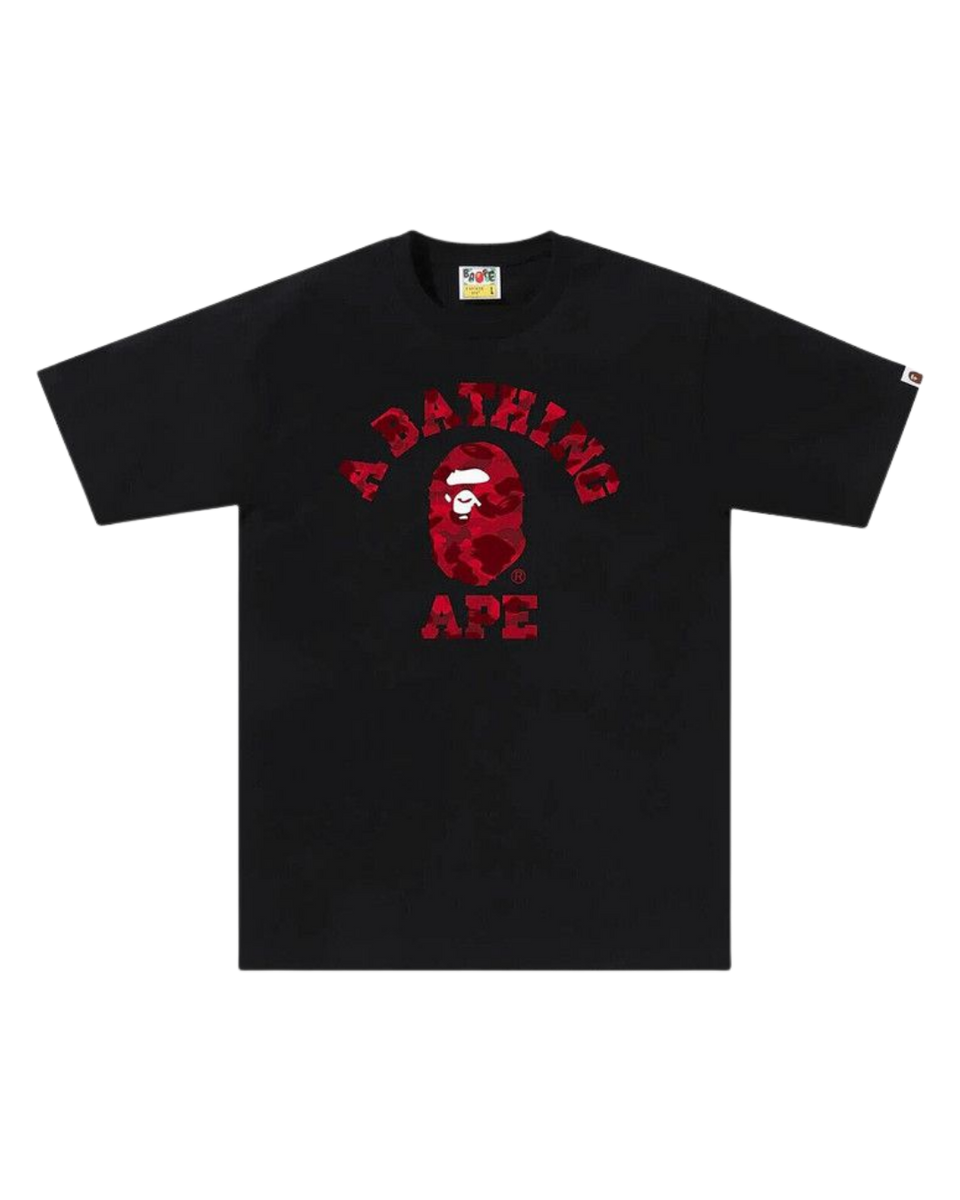 Bape - Color Camo College T-Shirt Black / Red (SS23)