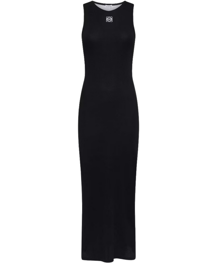 LOEWE Anagram Cotton Tank Dress Black