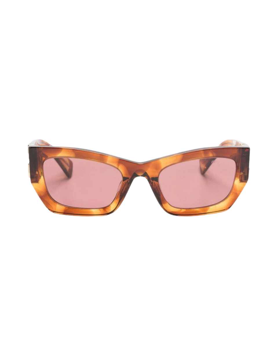 Miu Miu Rectangle Sunglasses Tobacco/Violet (0MU 09WS 11Q08S)