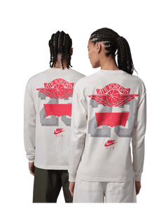 Jordan X LEVIS LONG SLEEVE TEE PALE IVORY/BLACK-UNIVERSITY RED