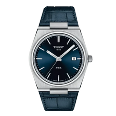 Tissot PRX Quartz Blue Dial Analog Leather Watch