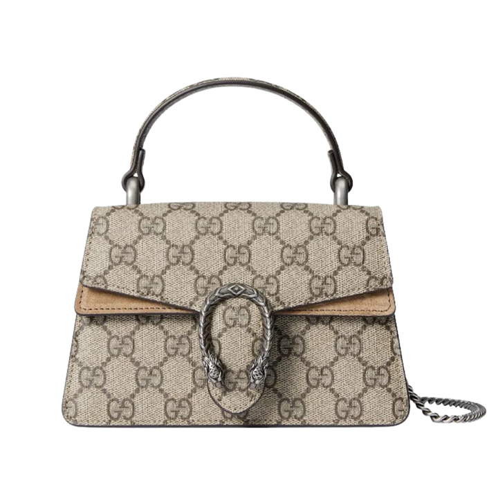 Gucci Dionysus Mini Top Handle Bag Beige/Ebony