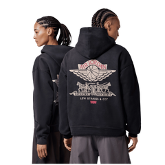 Jordan X LEVIS HOODIE BLACK/PALE IVORY-GYM RED
