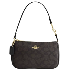 Coach Nolita 19 In Signature Canvas in Gold Walnut Black