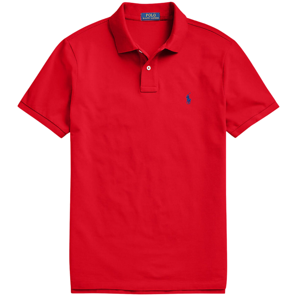 Polo Ralph Lauren Men Red Solid Cotton T-shirt