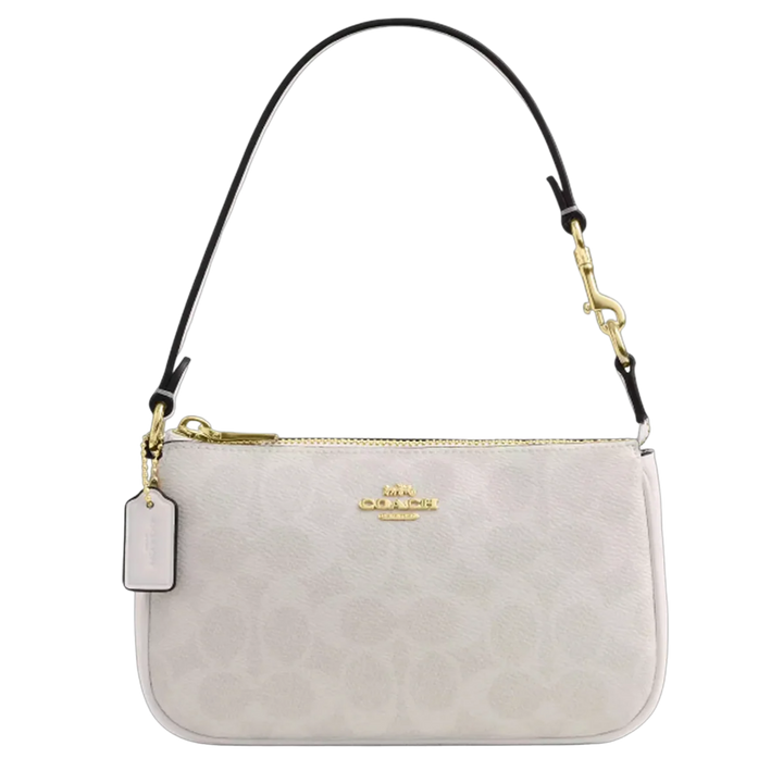 COACH Nolita 19 In Signature Canvas Gold/White/Chalk